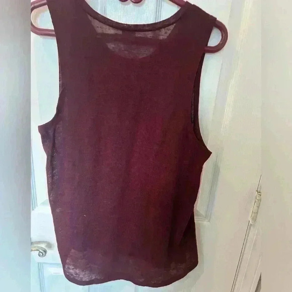Disney Mickey Mouse Muscle T-Shirt sleeveless tank. Maroon. Sheer. - Picture 6 of 9